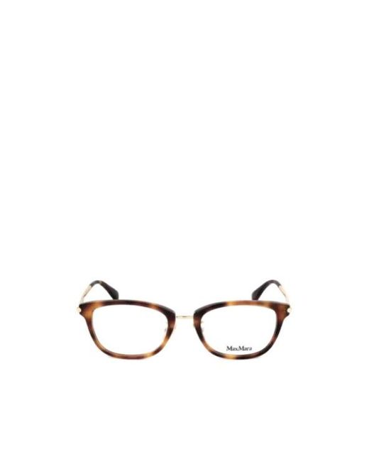 Max Mara White Rectangle Frame Glasses