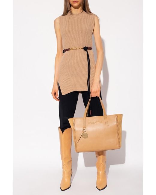 Nanushka Natural Sleeveless Knit Top