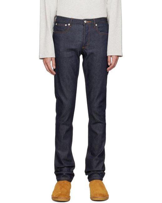 A.P.C. Blue Petit Standard Jeans for men