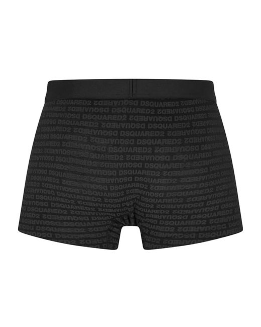 DSquared² Black Solid Color Breathable Boxers for men