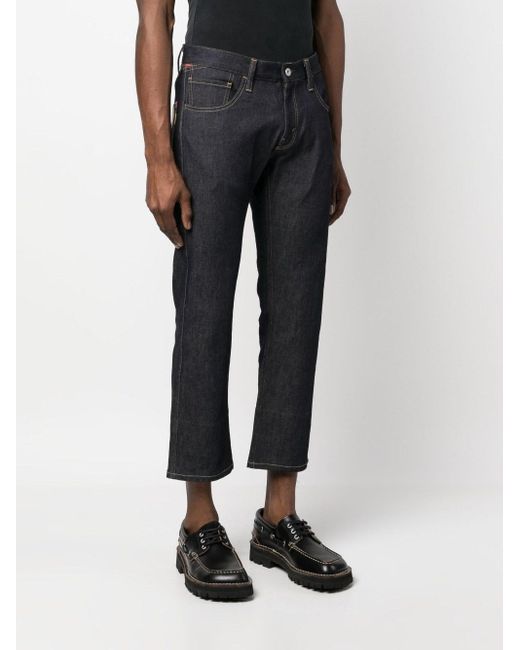 Junya Watanabe Gray Graphic Print Denim Trousers for men