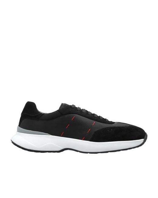 Kiton Black Lace-Up Sneakers for men