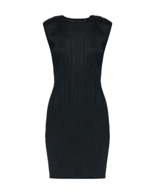 Pleats Please Issey Miyake Black Pleated Dress
