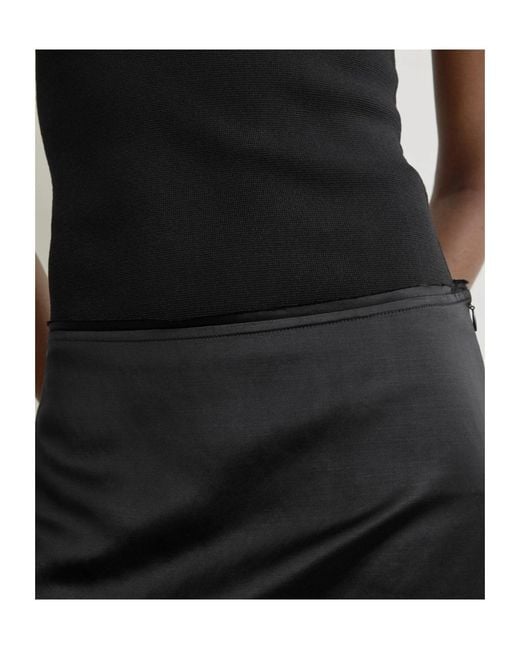 Totême  Black Totême Layered Satin Skirt