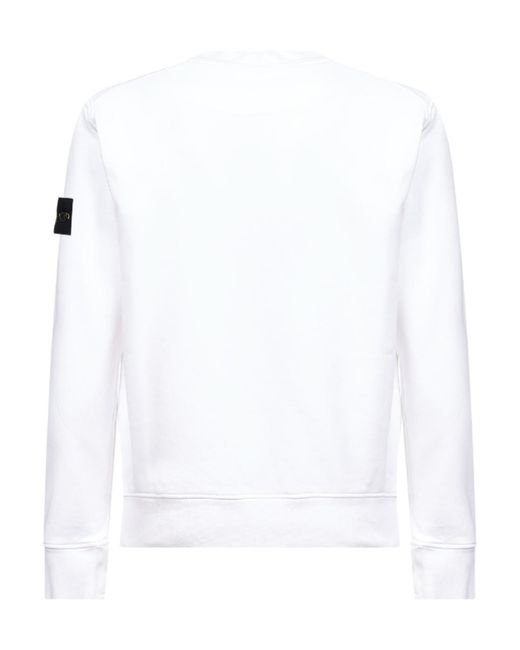 Stone Island Men's White Sweatshirts