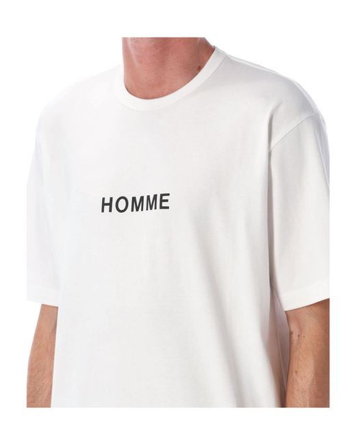 Comme des Garçons White Homme Logo Tee for men