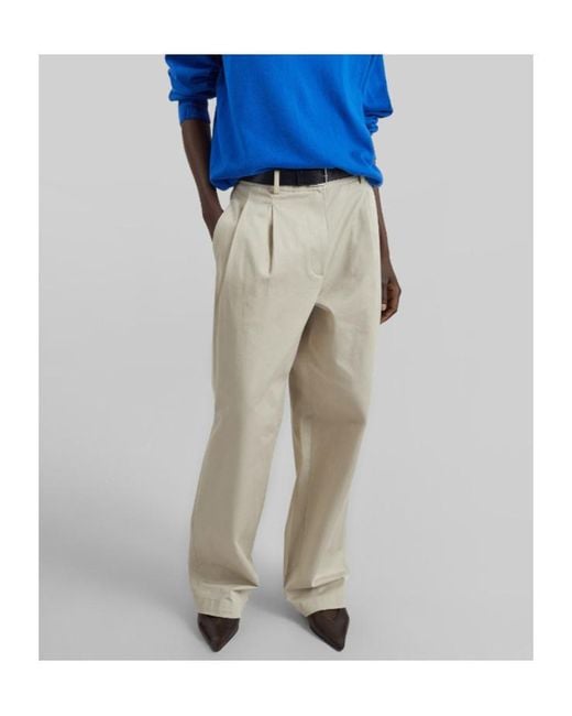 Frankie Shop White Norstrand Pleated Chino Pants