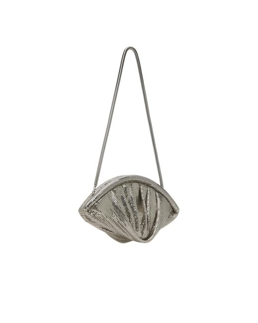 Rabanne White Chain-Linked Clutch Bag