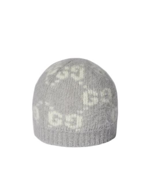 Gucci Gray Gg Alpaca Blend Hat