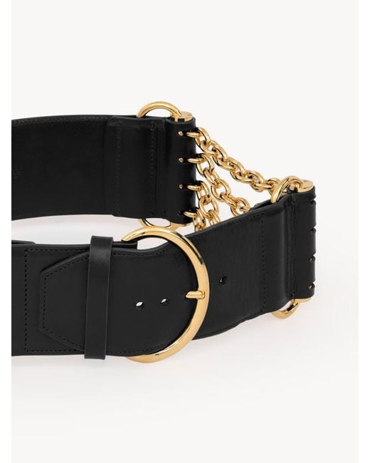 Chloé Black Buckle Belt