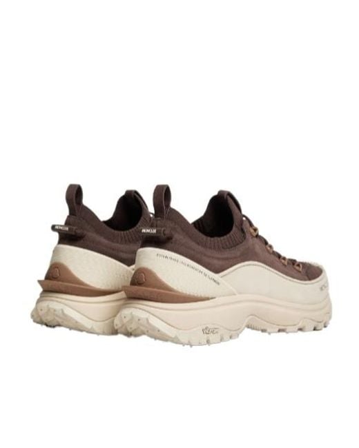 Moncler Brown Trailgrip Lite3 Nubuck Suede Trainers