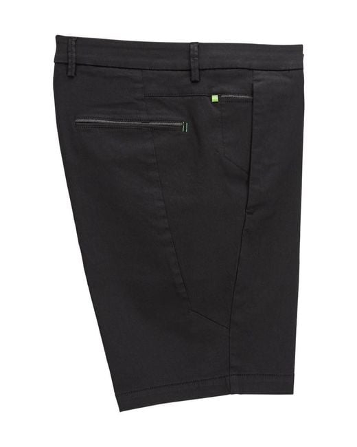 Boss Black Button Slim-Fitting Shorts for men