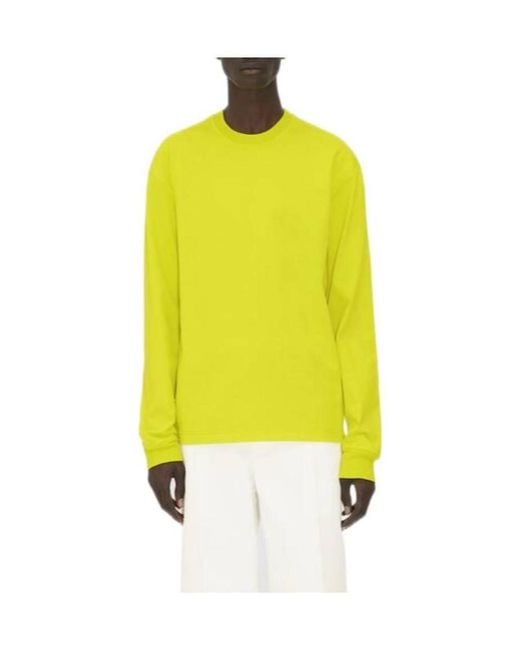 Bottega Veneta Yellow Yarn-Dyed T-Shirt for men