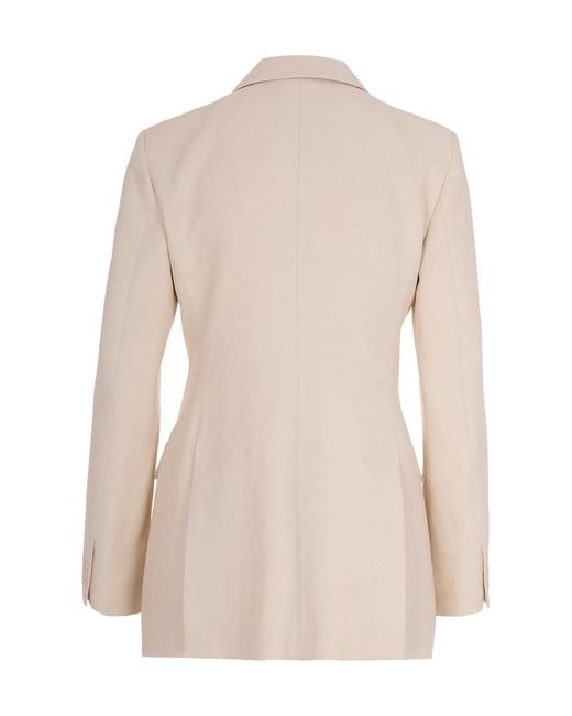 P.A.R.O.S.H. Natural Long-Sleeved Suit Jacket