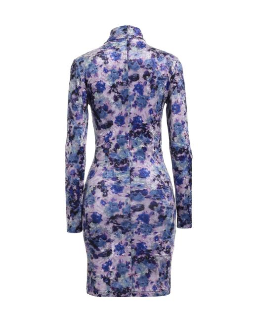 Isabel Marant Blue Floral Pattern Dress