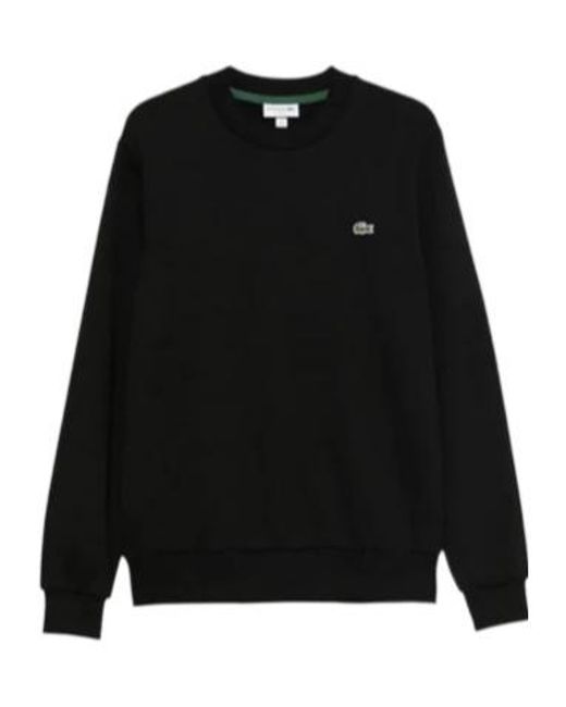 Lacoste Black Classic Fit Fleece Sweatshirt for men