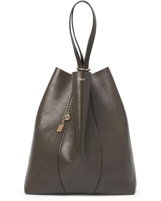 Chloé Brown Spin Shoulder Bag
