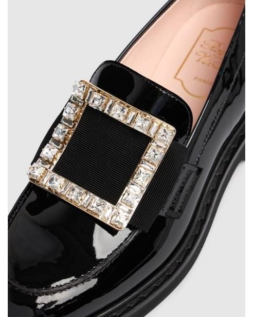 Roger Vivier Black 30Mm Viv Rangers Patent Leather Loafers