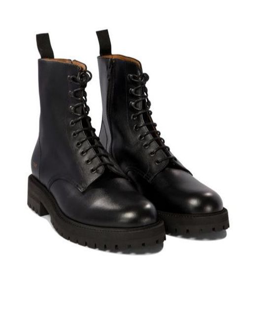 Common Projects Black Lace-Up Combat Boots for men