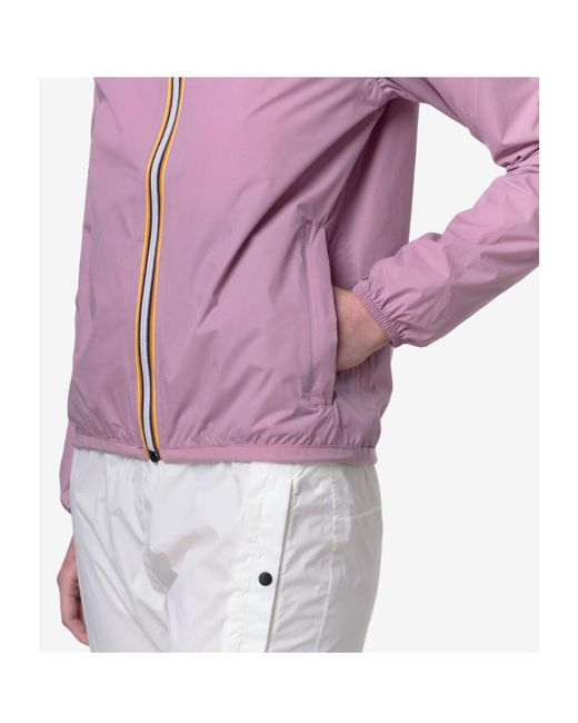 K-Way Purple Zip-Up Hooded Jacket
