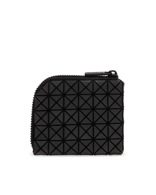 Issey Miyake Black Clam Geometric-Panelled Wallet for men