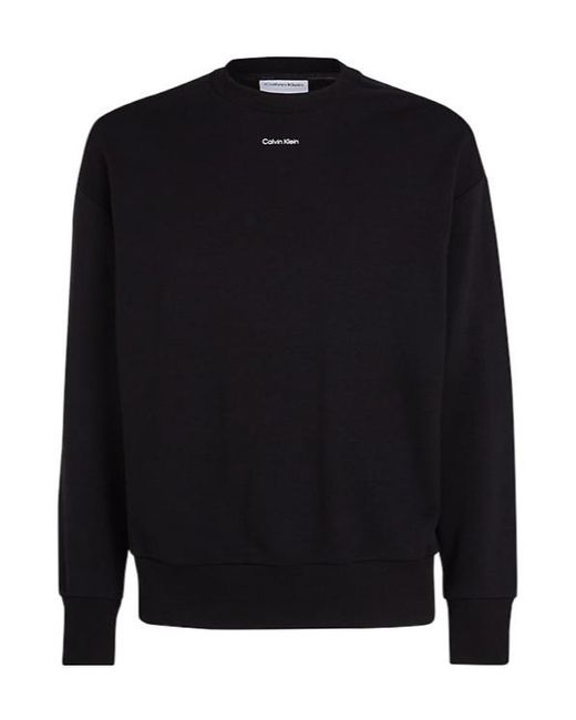Calvin Klein Blue Round Collar Long Sleeve Sweater for men