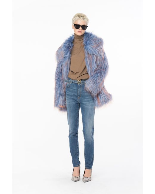 Pinko Blue Logo Patch Skinny Cut Jeans