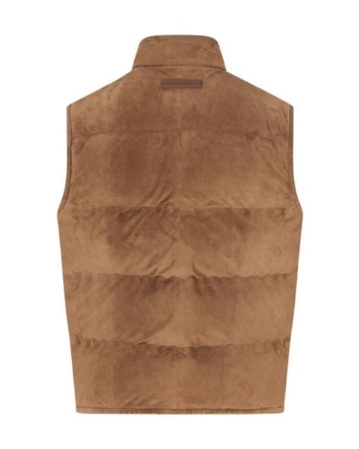 Zegna Brown Zipped Jacket for men