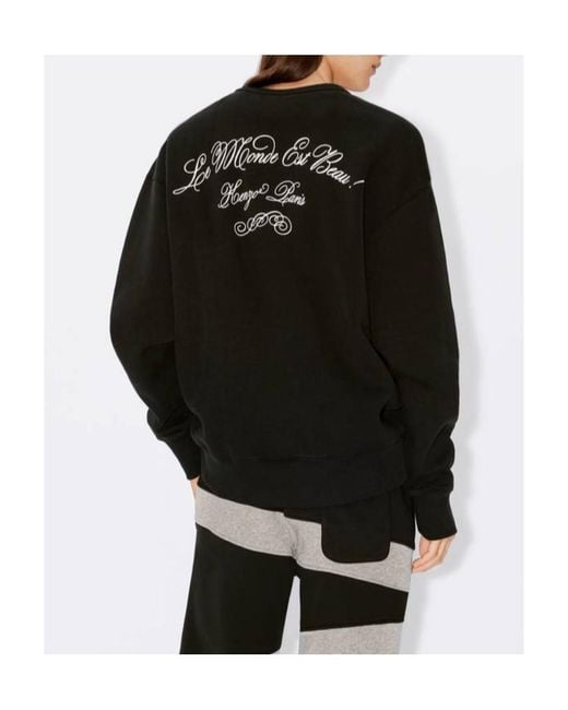 KENZO Black Long-Sleeved Crewneck Sweatshirt for men