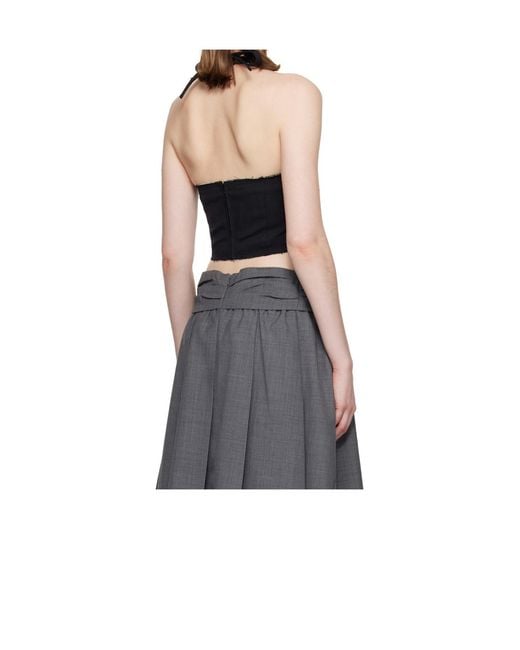 ShuShu/Tong Black Bow-Tie Suspenders