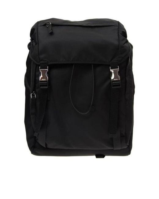 Prada Black Zippered Backpack for men