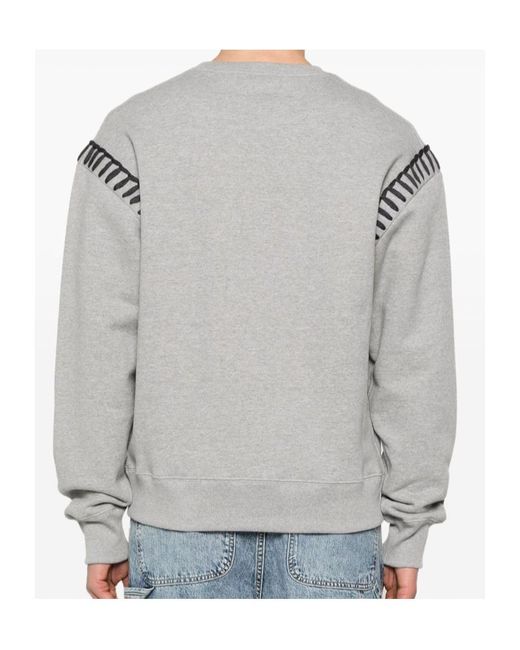 McQueen Gray Skull Sweatshirt for men