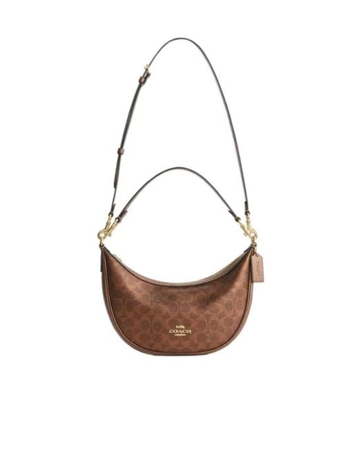 COACH Brown Aria Shoulder Bag