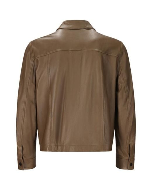 Emporio Armani Green Press-Stud-Fastening Jacket for men