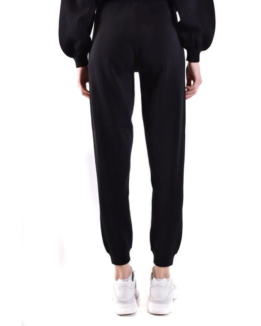 Pinko Black Drawstring Fleece Joggers