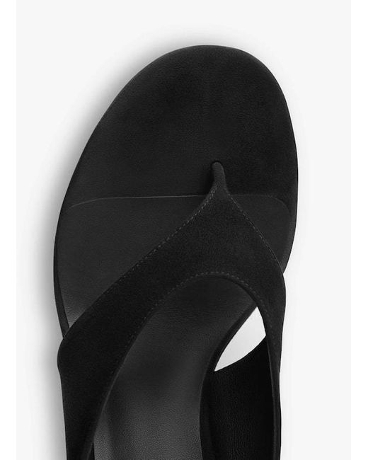 Alaïa Black 70Mm Tong Wedge Sandals
