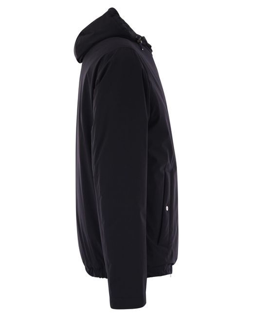 Herno Black Hooded Casual Jacket for men