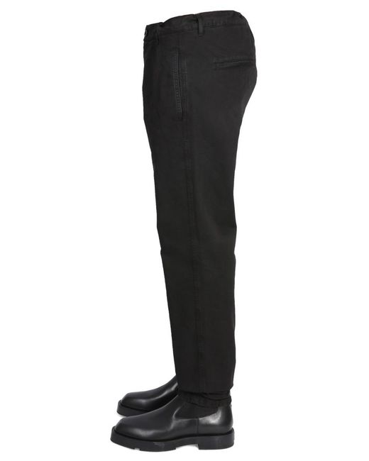 Aspesi Black Straight Leg Chino Pants for men