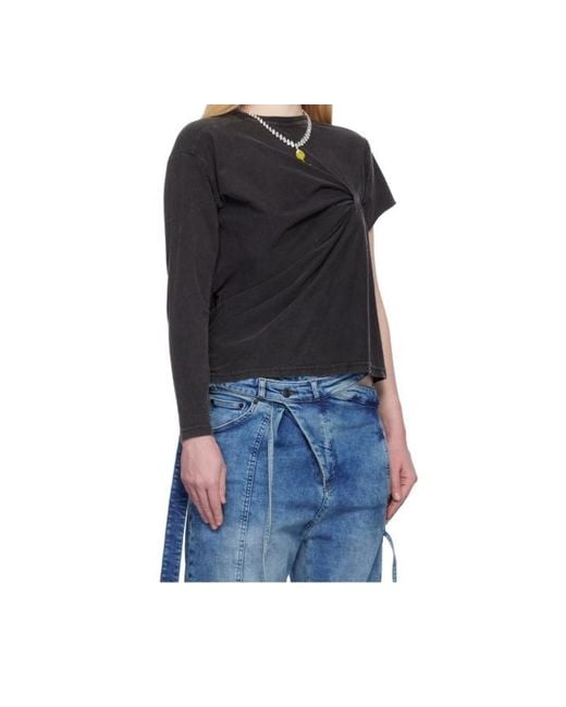 OTTOLINGER Black Wrinkled T-Shirt