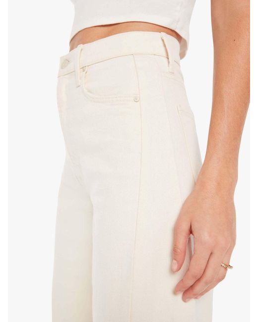 Mother White The Half Pipe Ankle Wide-Leg Jeans