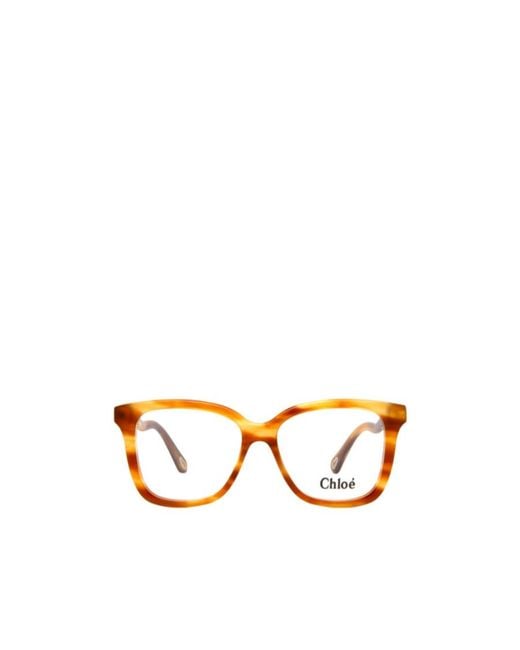Chloé Orange Chloé Eyewear Square Frame Glasses