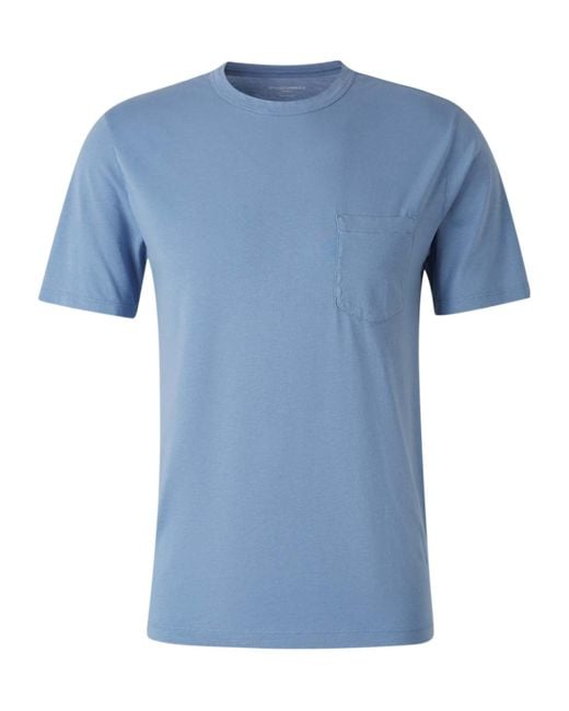 Officine Generale Blue Short-Sleeved T-Shirt for men