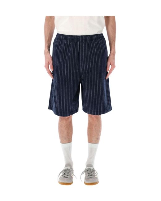 Stussy Blue Elastic Waist Shorts for men