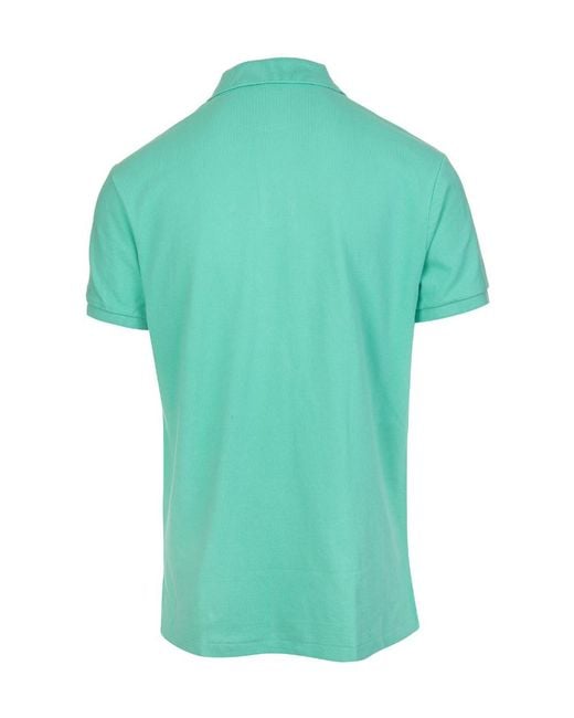 Ralph Lauren Green Polo Logo Embroidered Short-Sleeved Polo Shirt for men