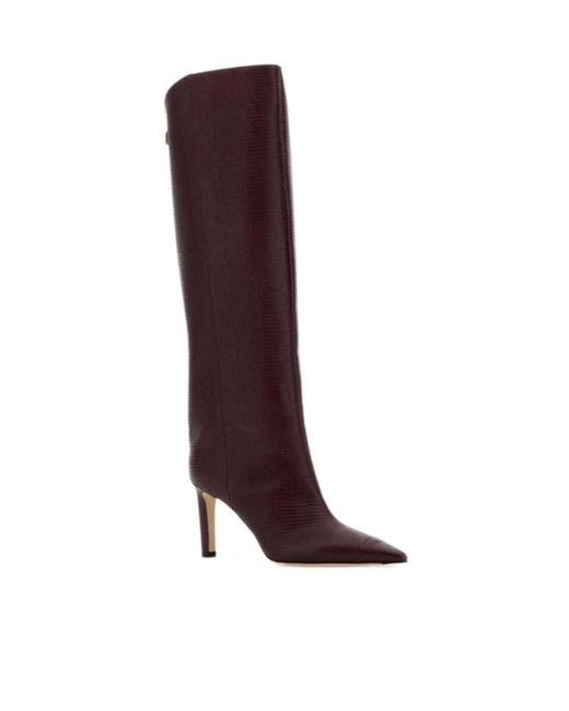 Jimmy Choo Red High-Heeled Boots