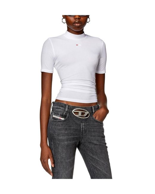 DIESEL White T-Mokky Short-Sleeved T-Shirt