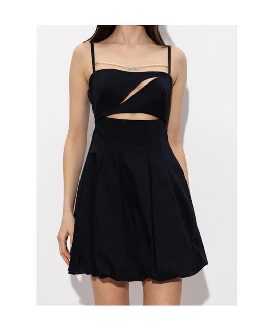 Versace Jeans Black Couture Cutout Short Dress