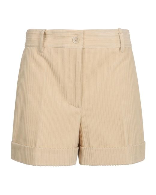 P.A.R.O.S.H. Natural P.A.R.O..H. High-Waisted Corduroy Shorts