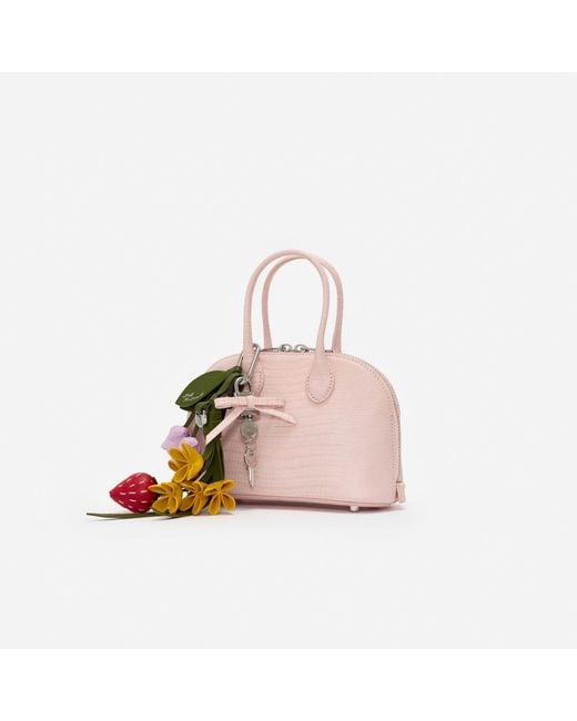 Self-Portrait Pink Embossed Mini Handbag