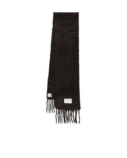 Acne Black Voxy Mohair Blend Scarf